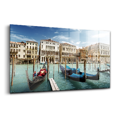 Tablou sticlă Gondole Veneția Italia