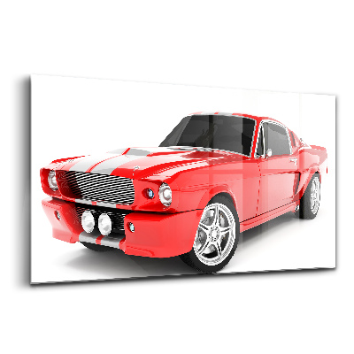 Tablou pe sticlă Mașină sport roșie