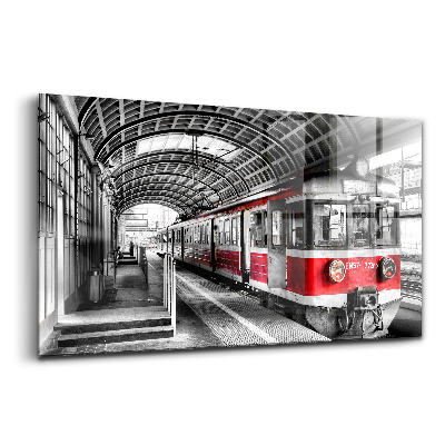 Tablou de sticlă Vechea platformă de cale ferată