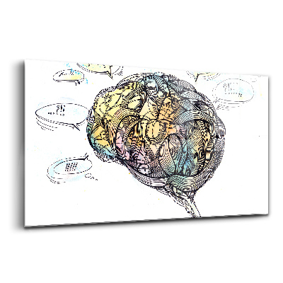 Tablou din sticlă Reprezentarea artistică a creierului