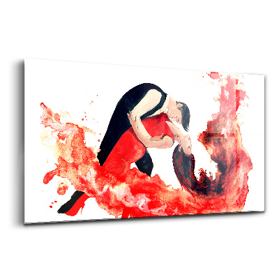 Tablou pe sticlă Un tango senzual plin de emoții