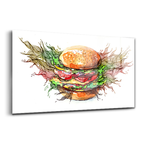 Tablou din sticlă Cheeseburger XXL