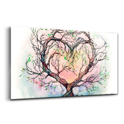 Tablou sticlă Inimă de copac, dragoste natură