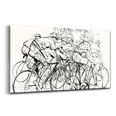 Tablou din sticlă Cursa de ciclism Abstraction