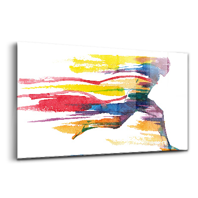 Tablou din sticlă Ilustrație a unui alergător care concurează