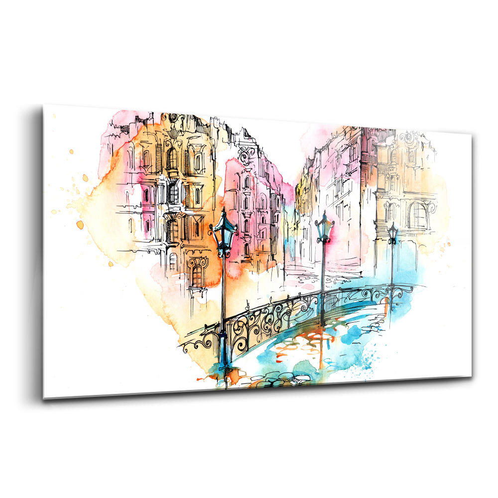 Tablou din sticlă Arhitectură în formă de inimă