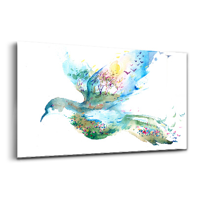 Tablou pe sticlă Abstracția vine primăvara