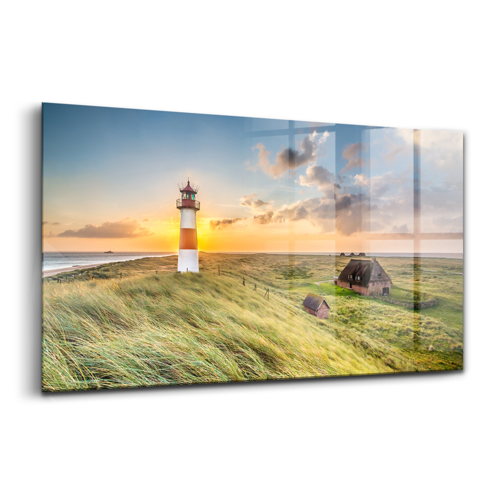 Tablou din sticlă Farul din Sylt