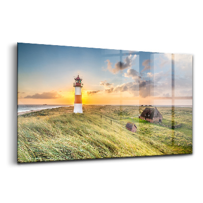 Tablou din sticlă Farul din Sylt