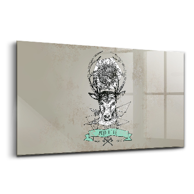 Tablou din sticlă Cap de cerb