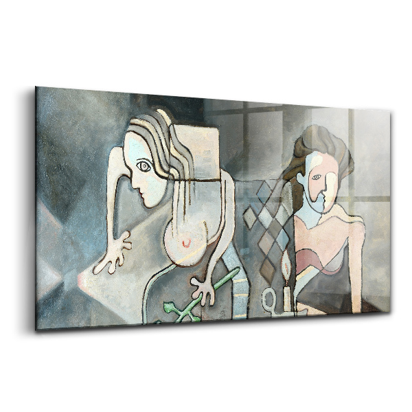 Tablou de sticlă Femeie abstractă