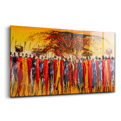 Tablou din sticlă Tribul Kenya din Africa