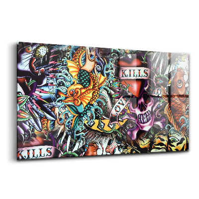 Tablou de sticlă Tatuaje graffiti