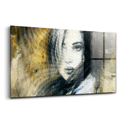 Tablou sticlă Portretul unei femei