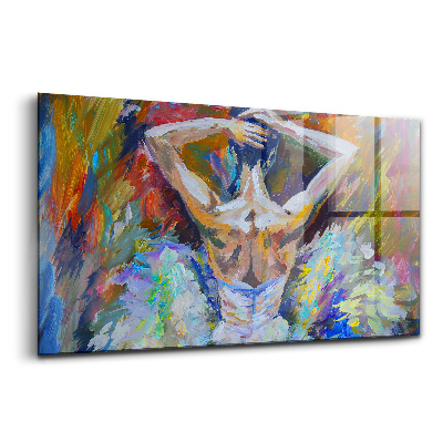 Tablou din sticlă Balerina pictată