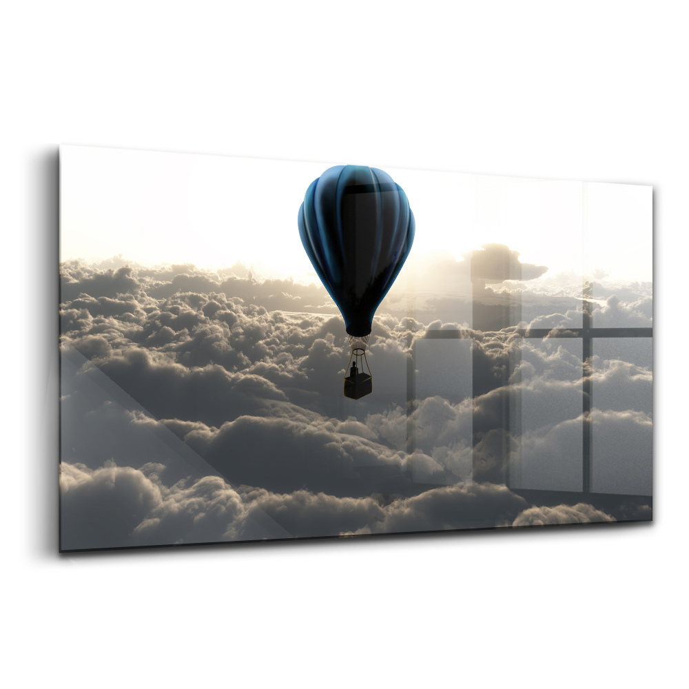 Tablou pe sticlă Balon pe cer