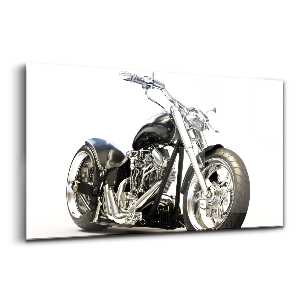 Tablou sticlă Motocicletă neagră