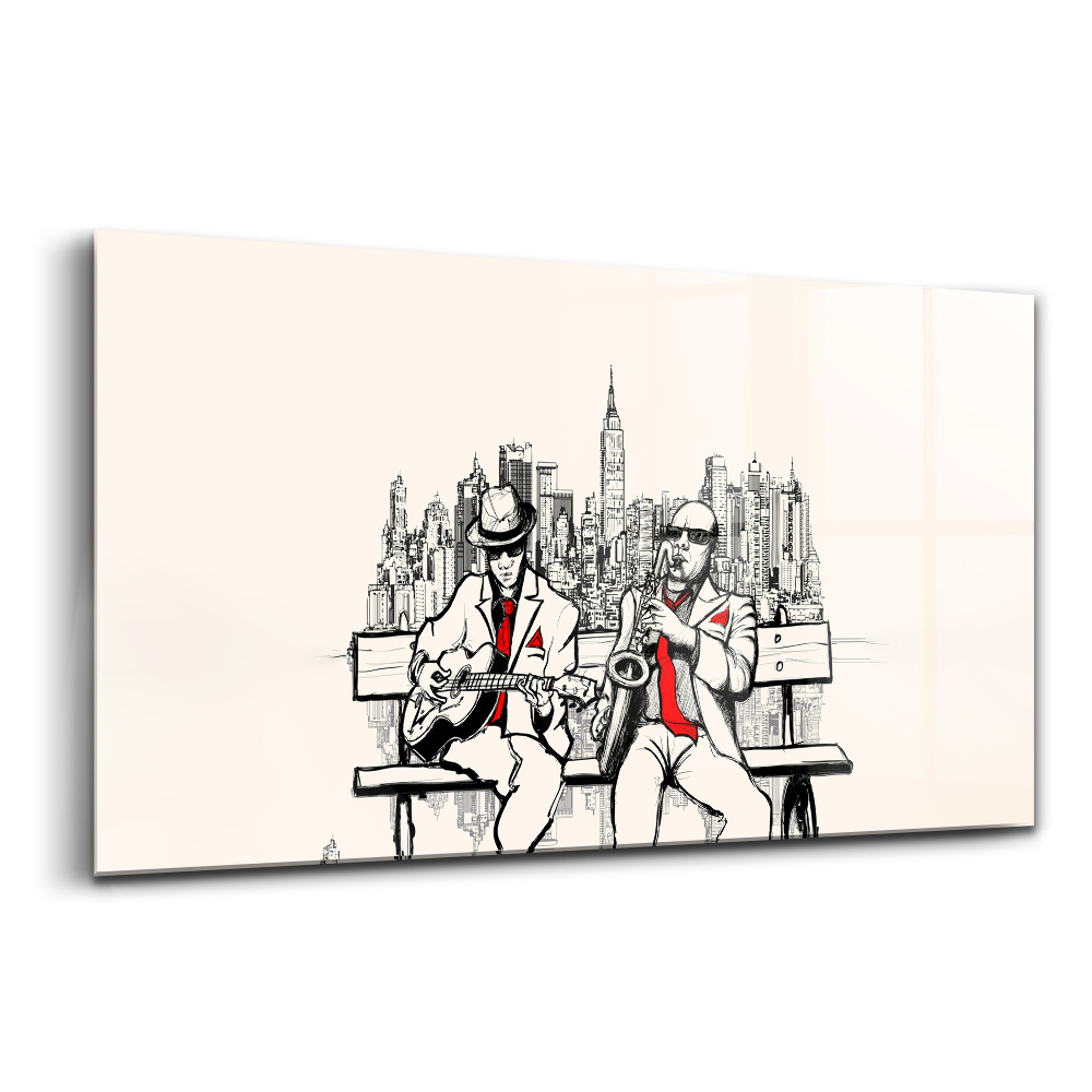 Tablou de sticlă Jazzul în New York
