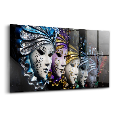 Tablou din sticlă Măști venețiene