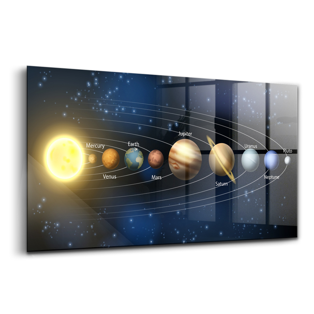 Tablou sticlă Sistemul solar