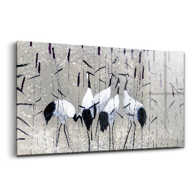 Tablou din sticlă Macarale în stuf