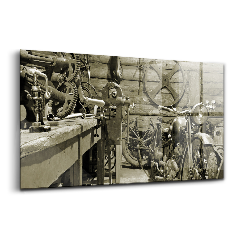 Tablou din sticlă Motociclete vechi