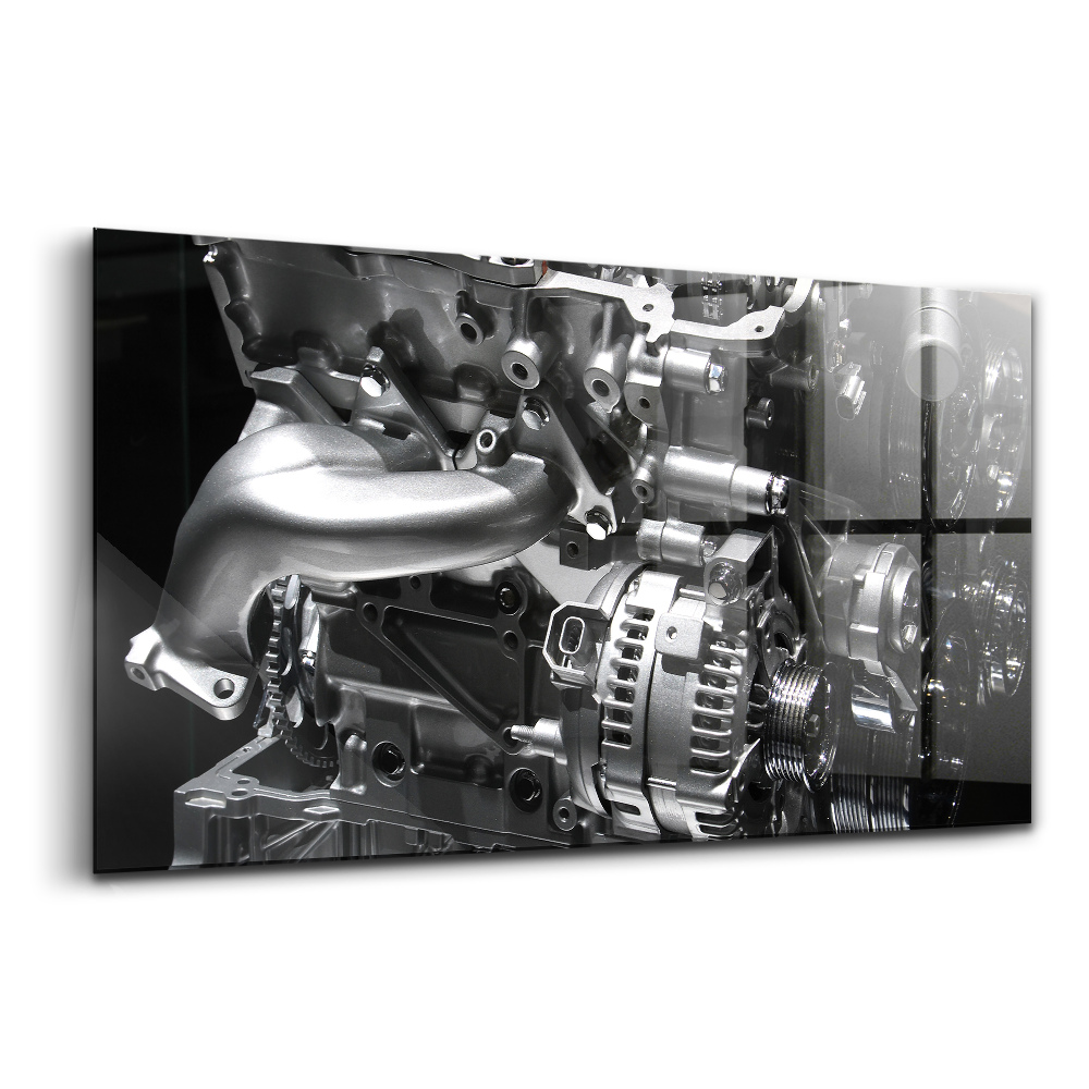 Tablou de sticlă Parte a motorului cu ardere internă al unei mașini