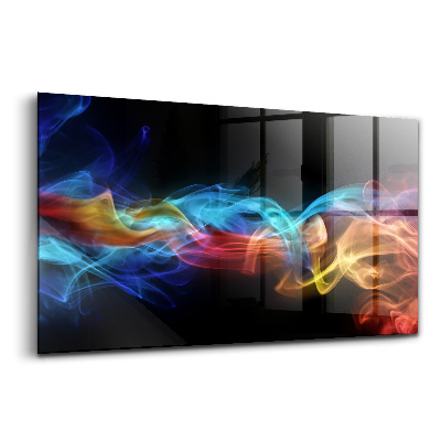 Tablou din sticlă Linii de lumină colorate abstracte