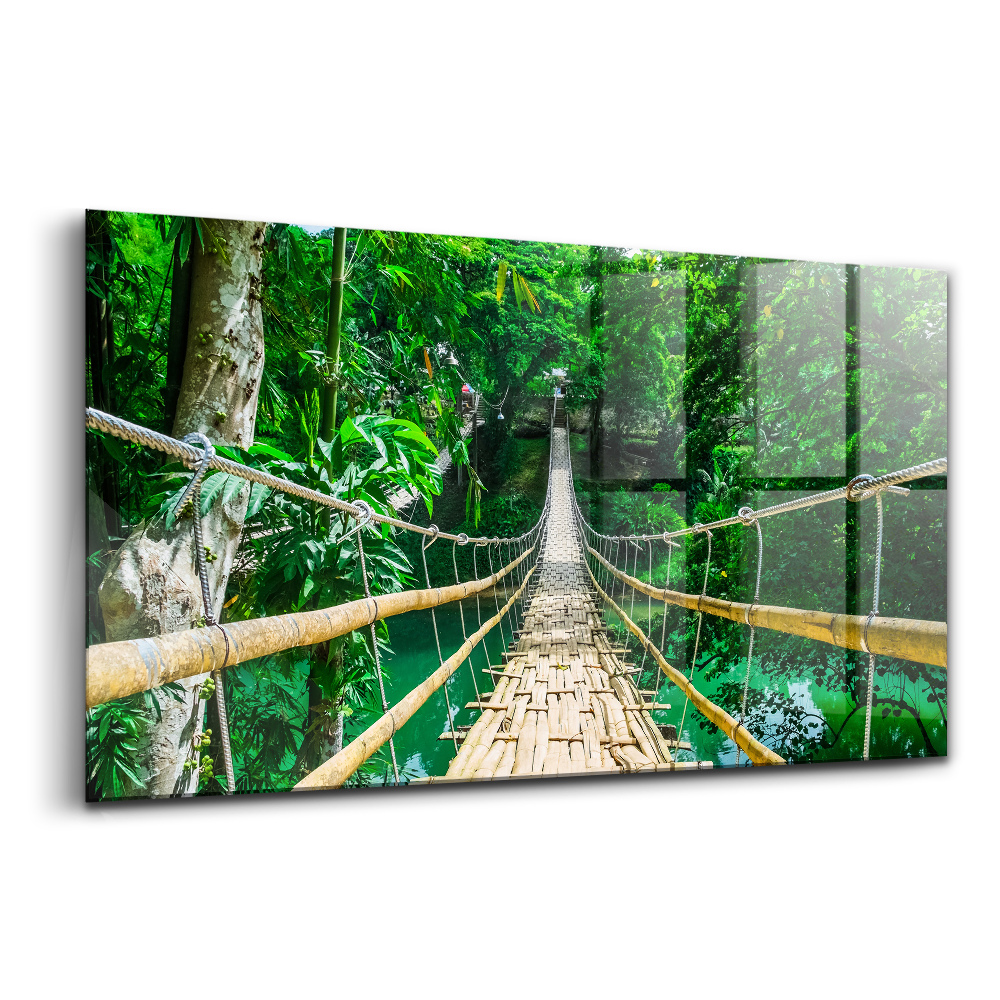 Tablou sticlă Pod în pădurea tropicală din Filipine