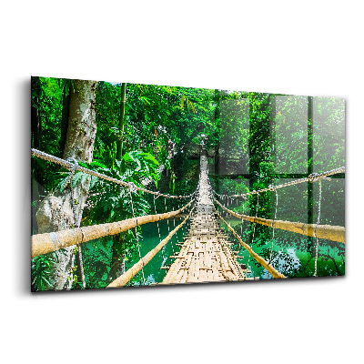 Tablou sticlă Pod în pădurea tropicală din Filipine