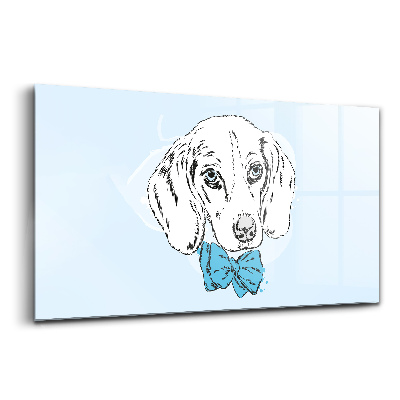 Tablou din sticlă Cățeluș și câine drăguț