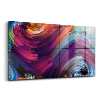 Tablou pe sticlă Unde de abstractizare