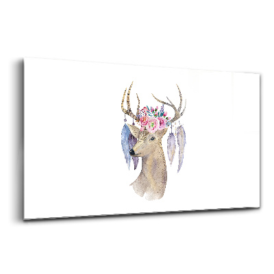Tablou de sticlă Flori de cap de cerb
