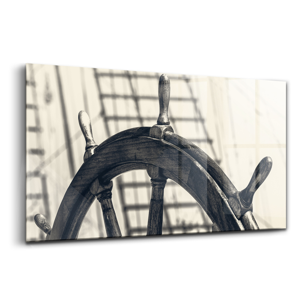 Tablou sticlă Navă antică în stil retro