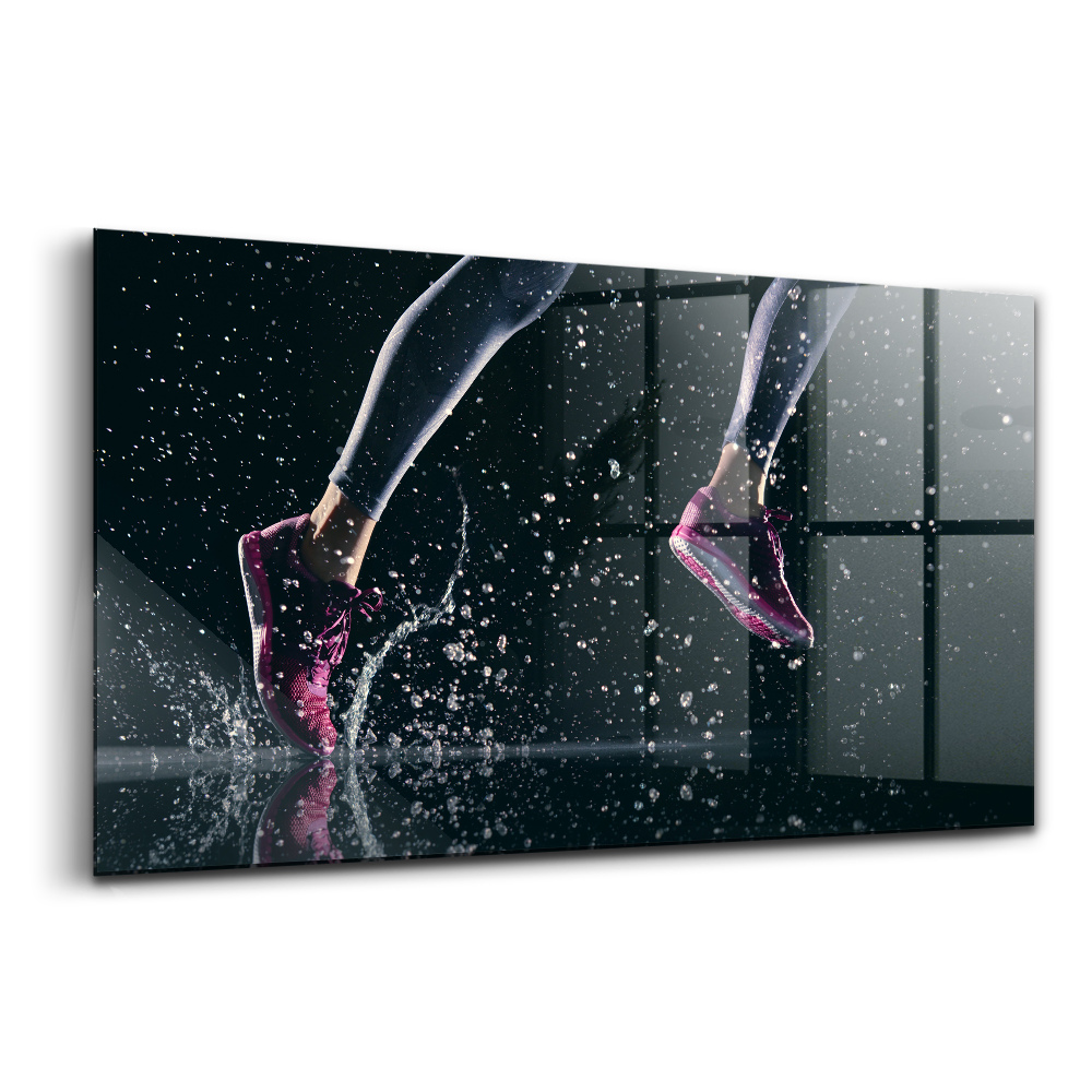 Tablou sticlă Stil de viață sănătos de alergare