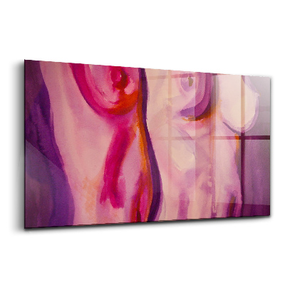 Tablou de sticlă Pictură bust de femeie