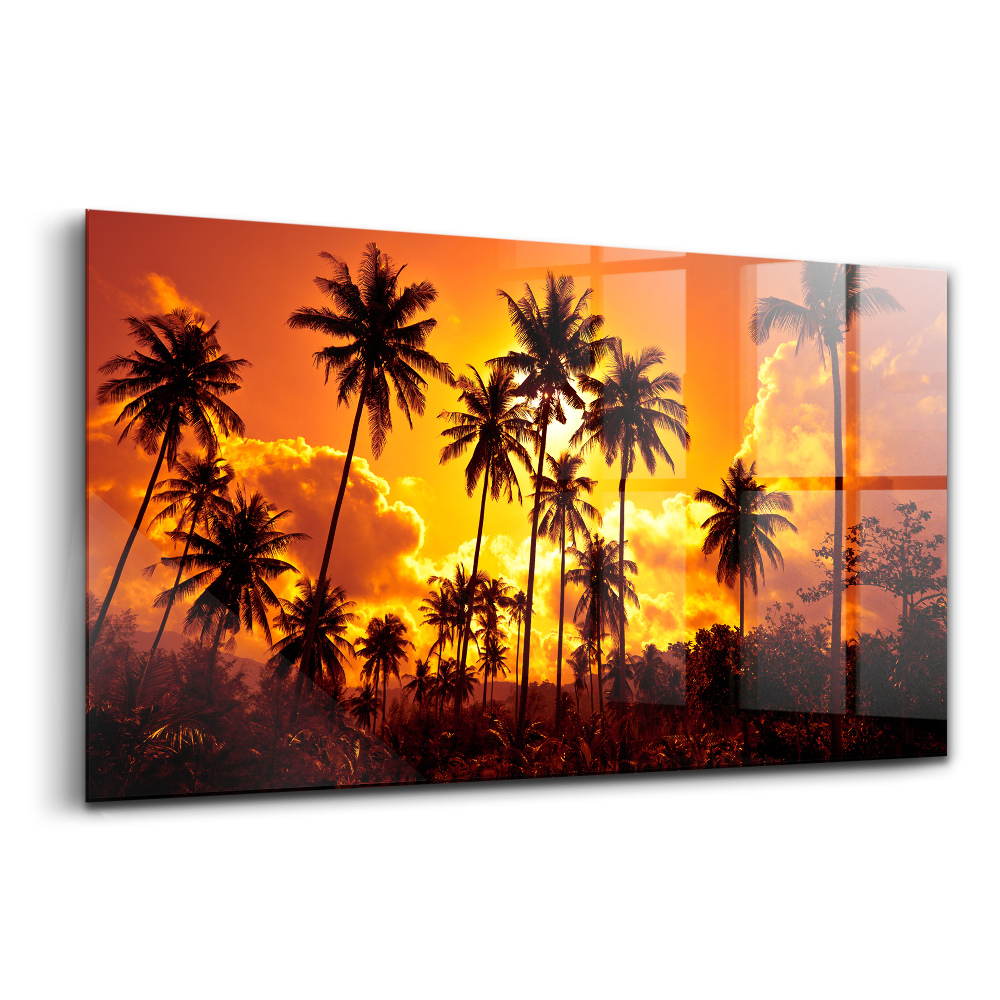 Tablou pe sticlă Palmieri Thailanda plaja Klong Prao