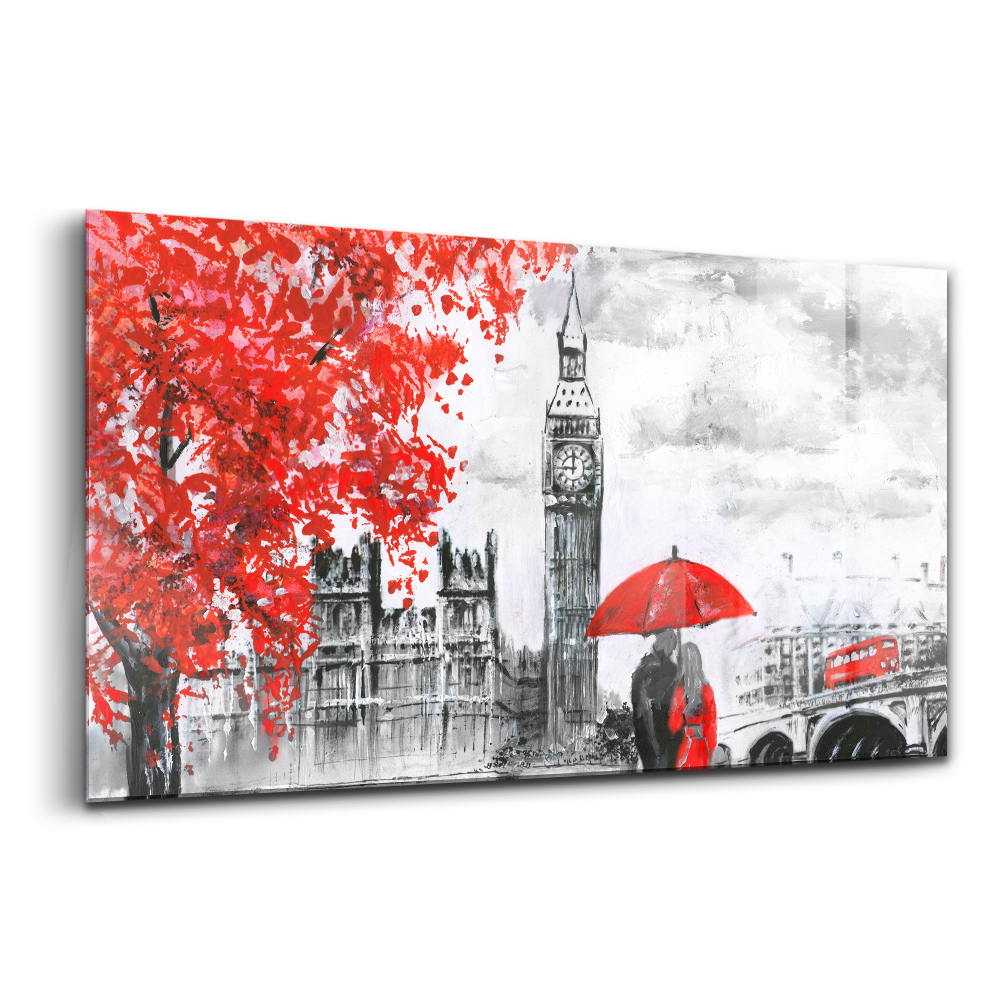 Tablou pe sticlă Panorama orașului Big Ben din Londra