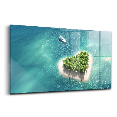 Tablou de sticlă Insula Inimii