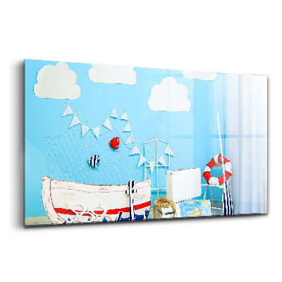 Tablou de sticlă Camera copiilor expediției maritime