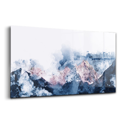 Tablou din sticlă Lanțuri muntoase abstracte