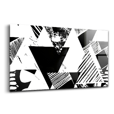 Tablou pe sticlă Model geometric triunghiular