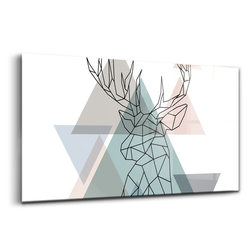 Tablou din sticlă Reni scandinavi geometrici