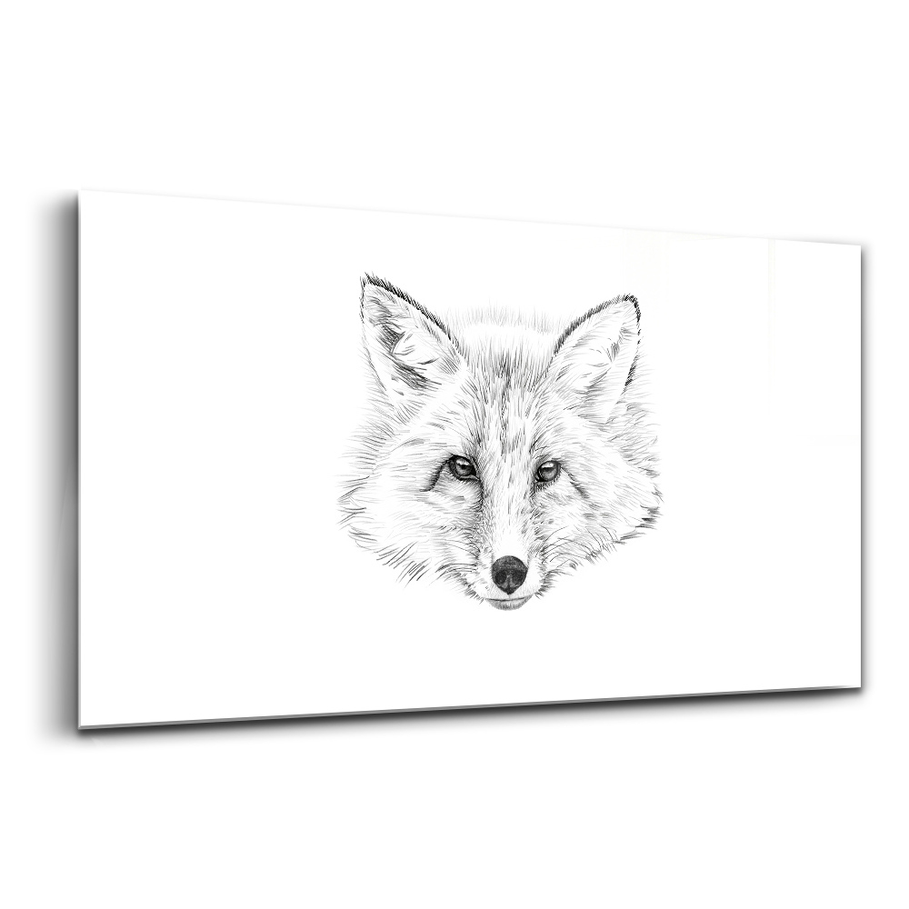 Tablou pe sticlă Cap de vulpe vectorial