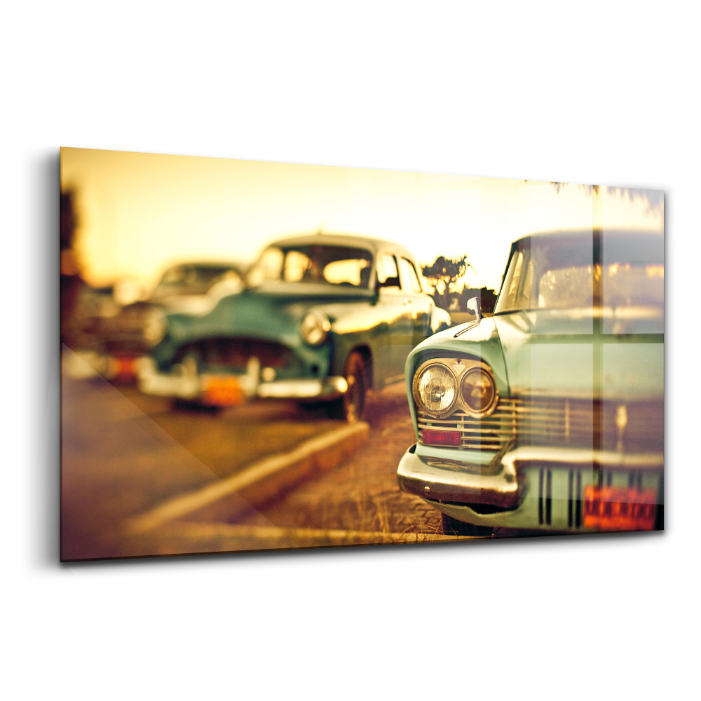 Tablou sticlă Colecție de mașini vechi