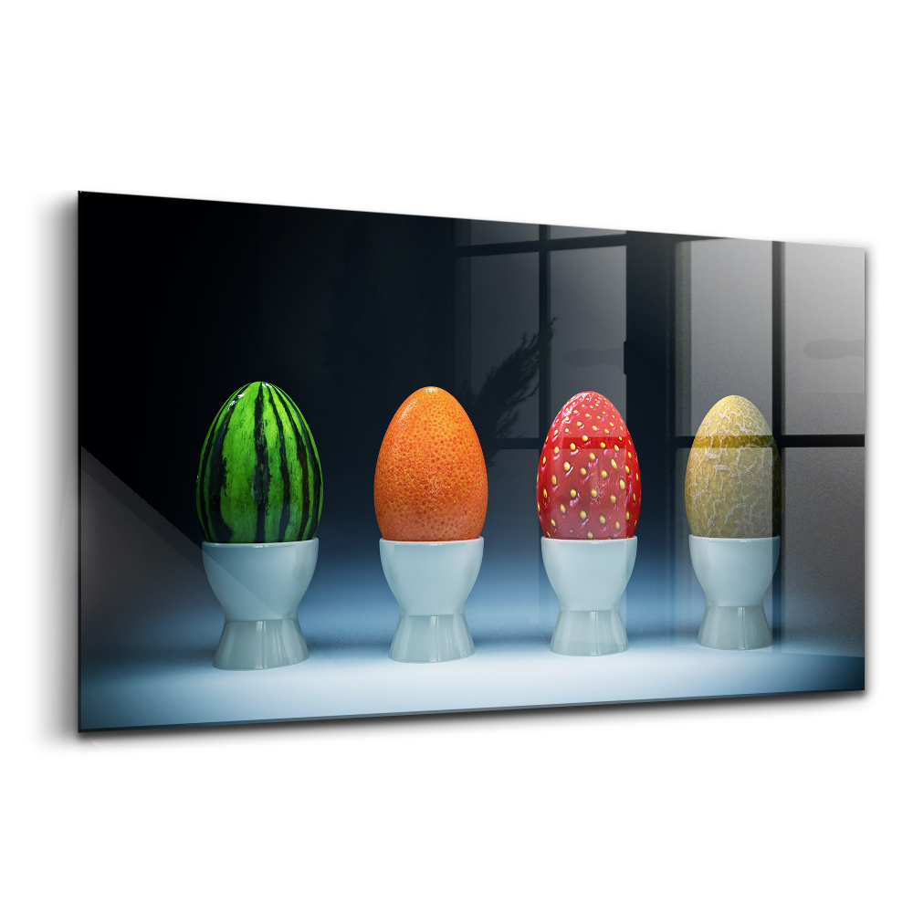 Tablou pe sticlă ouă de Paște