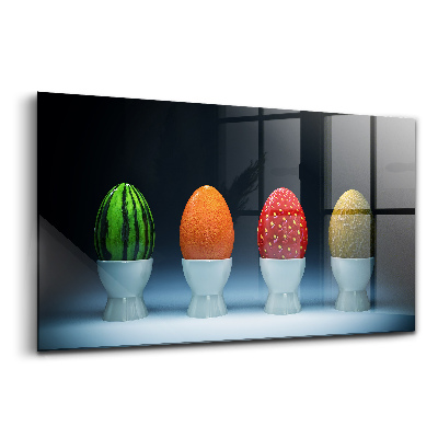 Tablou pe sticlă ouă de Paște