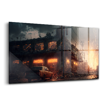 Tablou sticlă Clădire apocaliptică