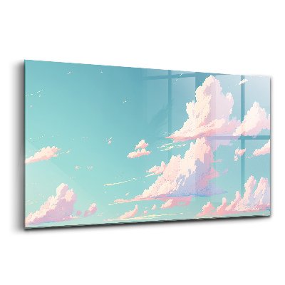 Tablou din sticlă Culoarea pastelată a cerului