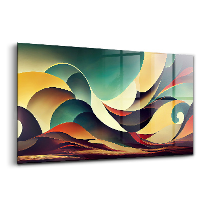 Tablou sticlă Mutarea liniilor ca model de fundal